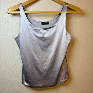 Jensato Silver Metallic Rare 90's Y2K Tank Top Canadian Made Women's M